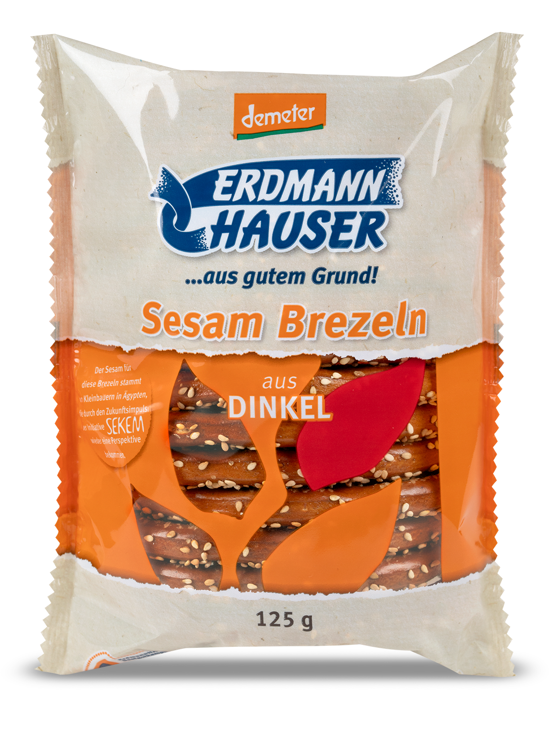Erdmannhauser Dinkelknusperbrezeln mit Sesam (groß)