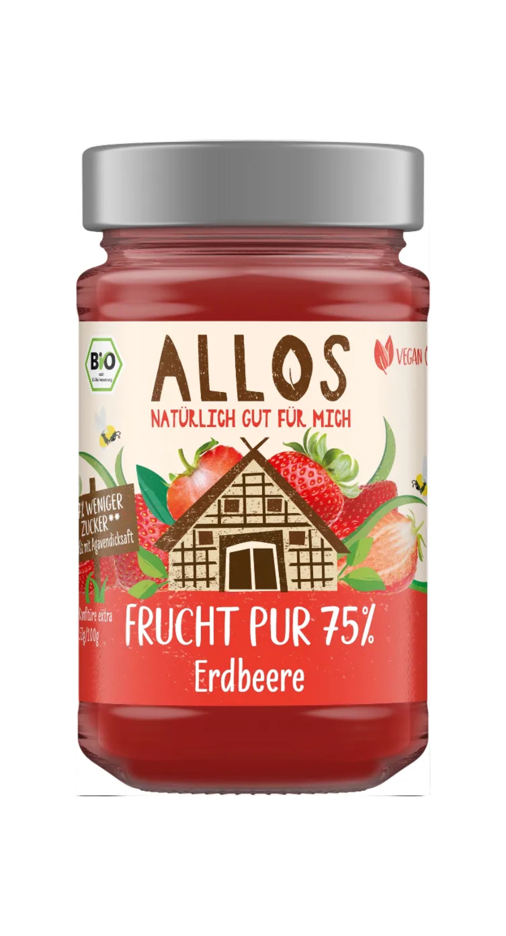 Allos Frucht Pur 75% Erdbeere
