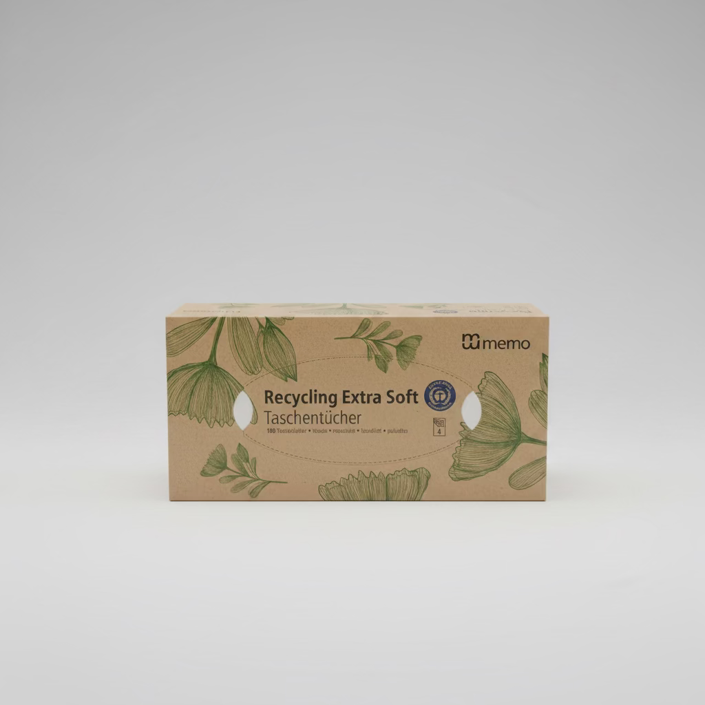Memo Taschentücher Recycling Extra Soft Box 4lagig